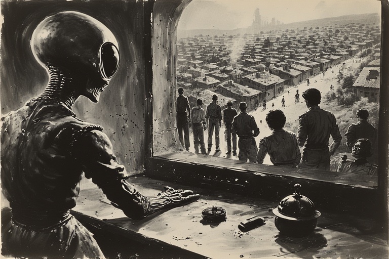 aliens watching people
